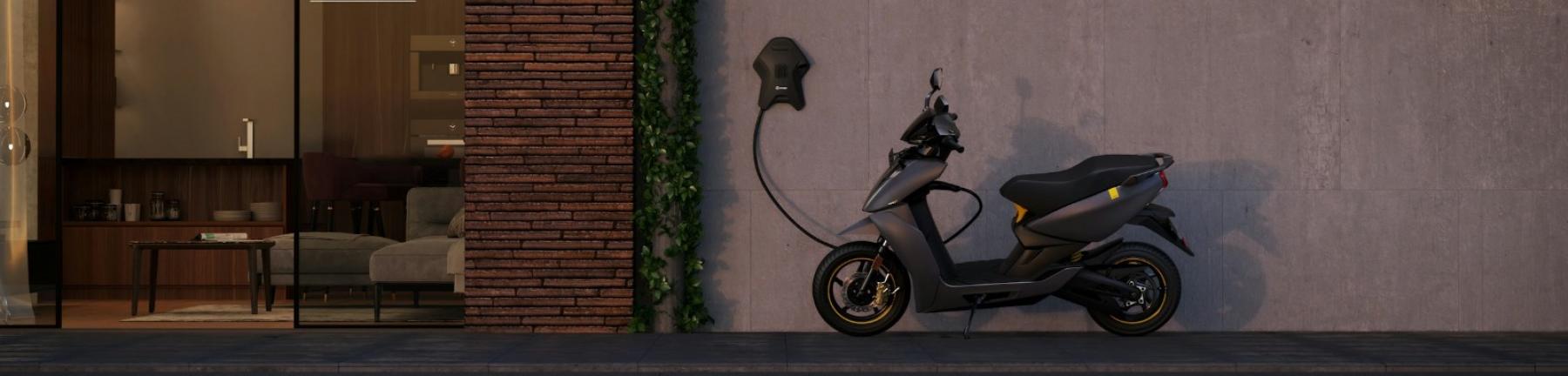 An electric vehicle being charged